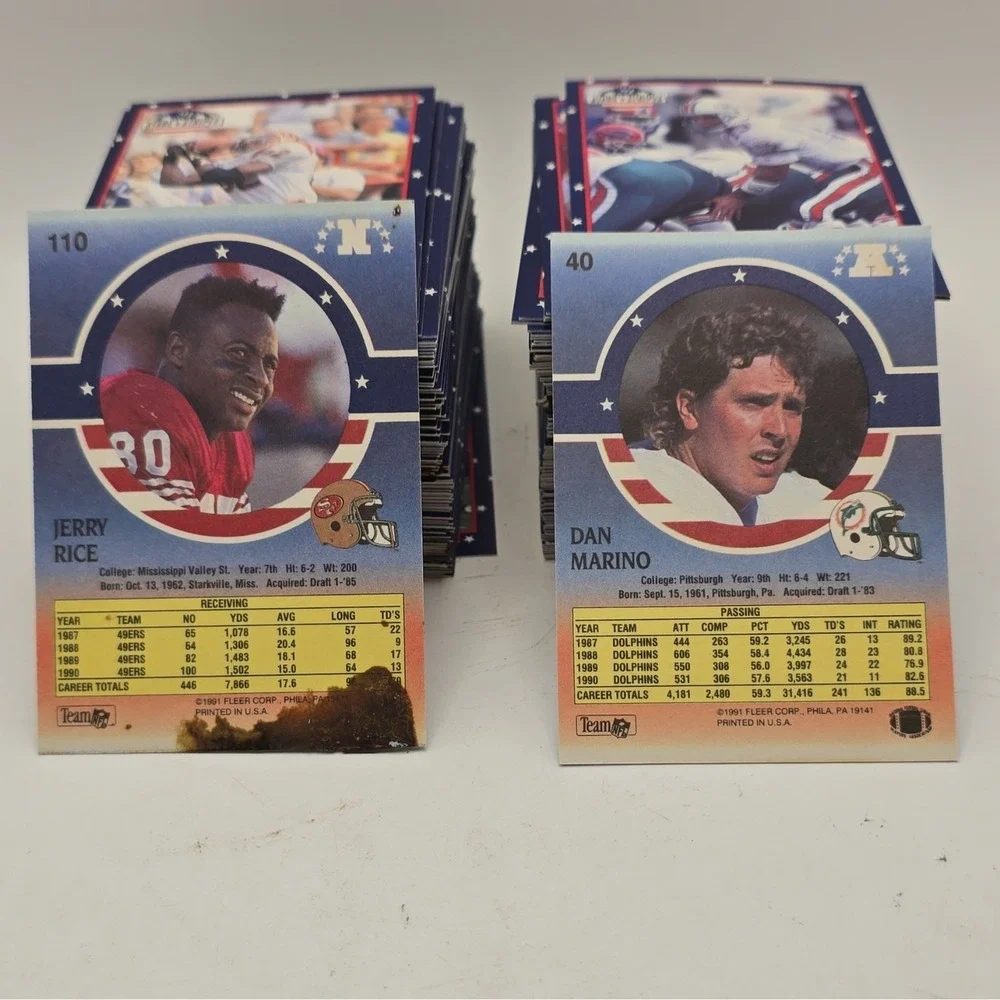 Fleer 1991 Stars 'n Stripes NFL Football Trading Card Lot 225+ Cards
